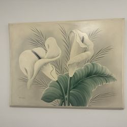 P.Pwault Vintage Oil painting 36x24 