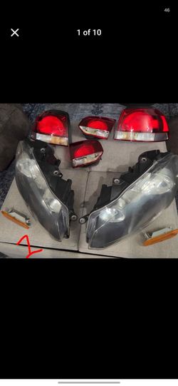 Car Headlights and Tail Lights Set for 2011 MK6 VW Golf TDI hatchback