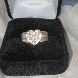 .85 Ct Diamond Ring Sterling Silver