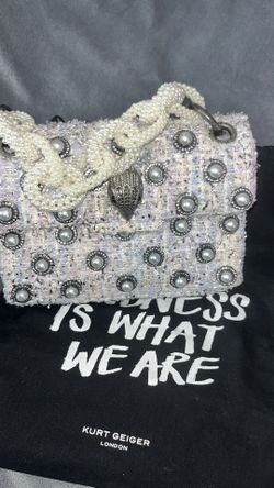 Kurt Geiger Tweed Pearl Kensington Bag