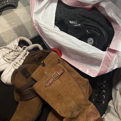 I Have Two Bags Mix With Kids Shoes And Woman Clothes