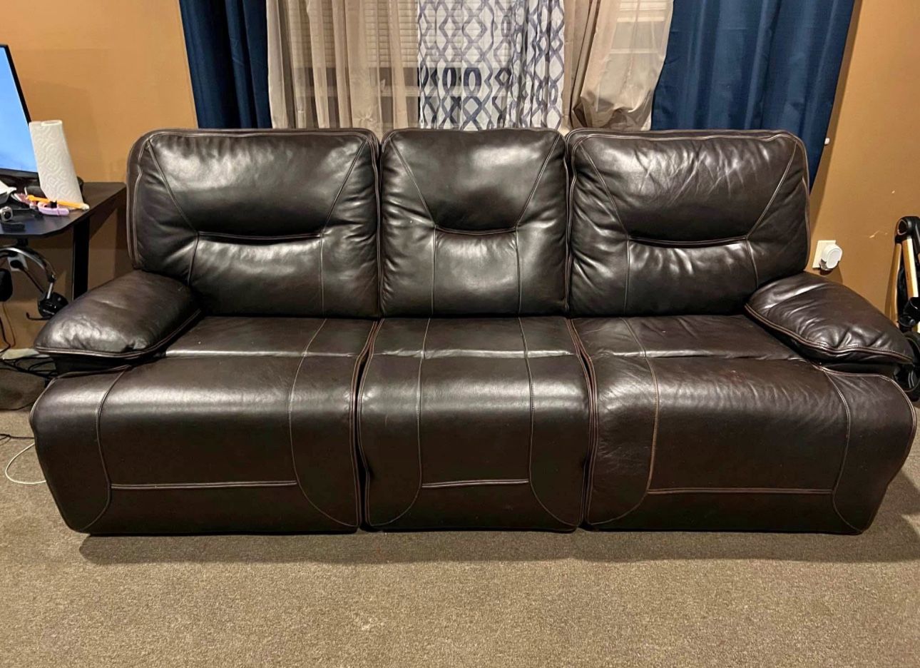 Leather 3 Seater Sofa