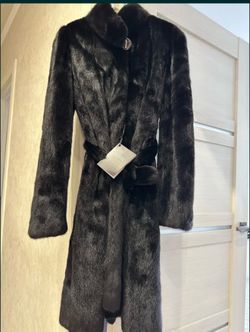 Luxurious Blackglama Mink Fur Coat — Belted Robe Style (With Serial Number)
