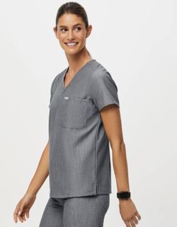 FIGS scrub top - Graphite Catarina