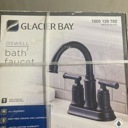 Glacier Bay Matte Black Bathroom Faucet