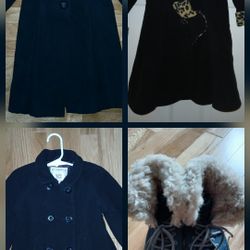 Toddler Girls Winter Coats & Boots $20 For The Lot Of 4