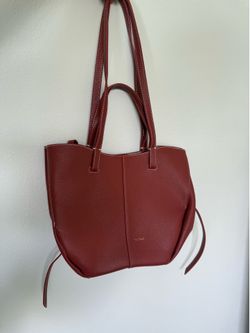 Burgundy hand bag