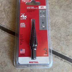 milwaukee Jam Free Step Drill Bit #1 (metal) 1/8-1/2