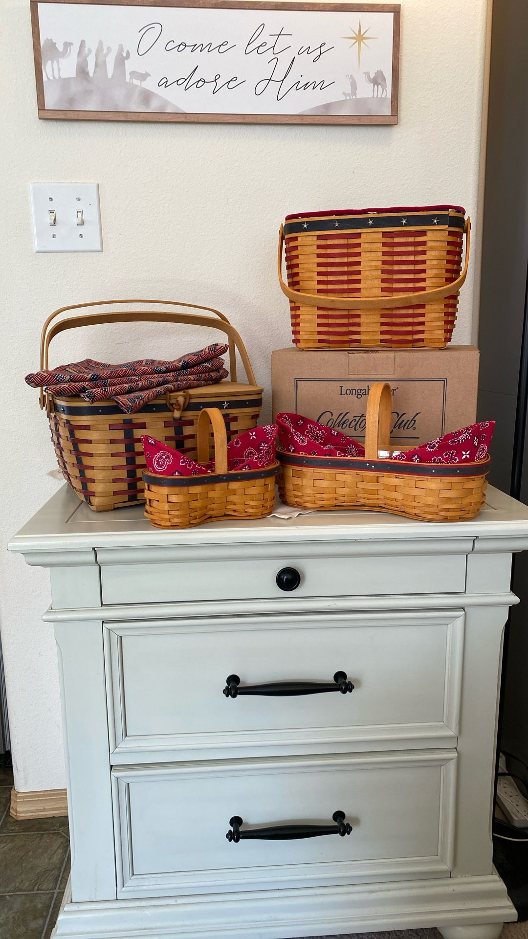 Longaberger Baskets Fourth Of July Set