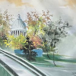 Olympia Capitol Building Water Color Painting 