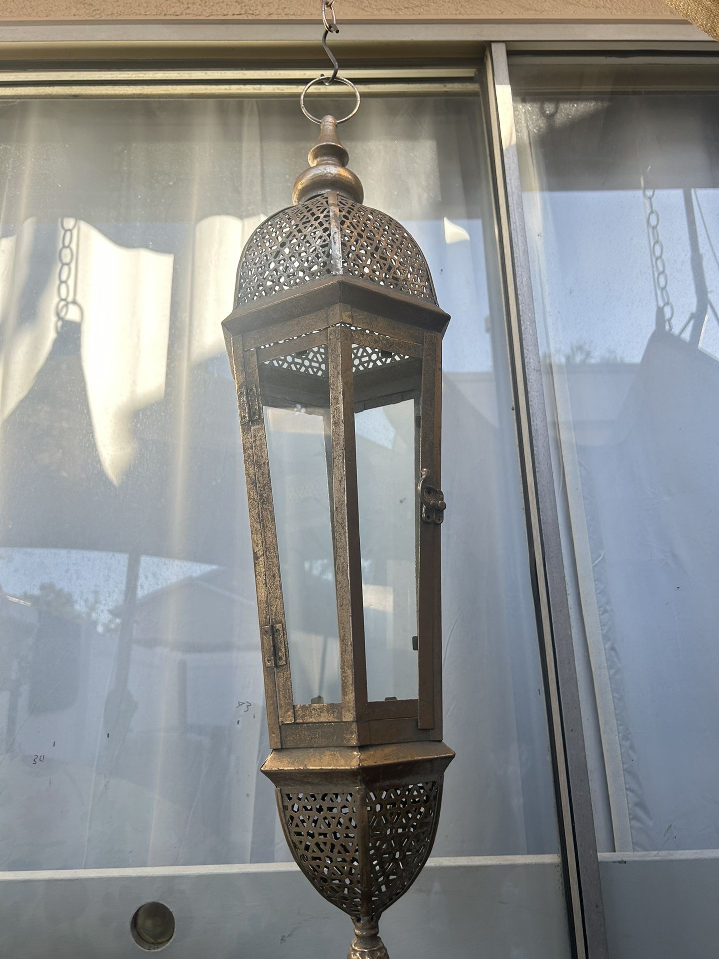 Candle holder hanging lamp