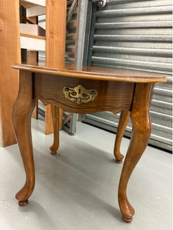Wood side table