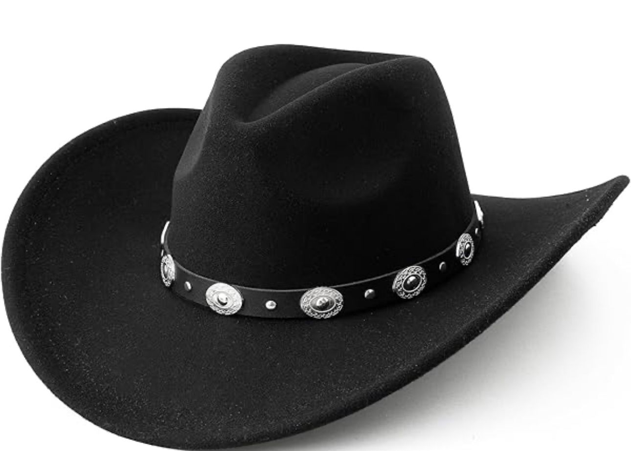 New Lanzom women/men wool felt wide brim western cowboy hat
