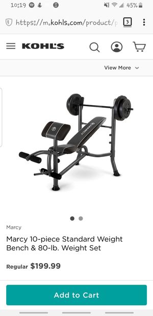 Marcy Bench With 80 Lb Weight Set