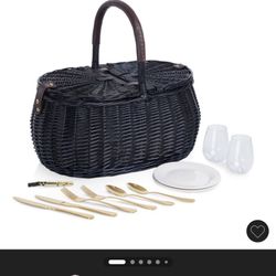 Brand new Black Picnic Basket