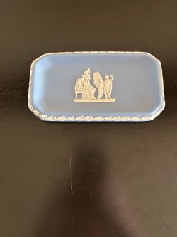 Wedgwood Blue Jasperware Rectangular Tray