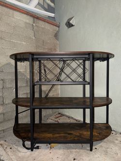 Bar with outlet & led lights