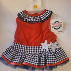 4th Of JULY PET DRESS Sz Small Forth Of JULY DOG DRESS