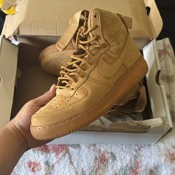 Nike Air Force One High Wheat Size 9.5
