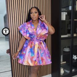 Multicolor Mini Summer Dress