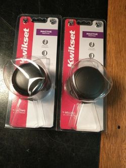 Two Kwikset Signature Series Inactive Dummy Knob 488cv11p cp