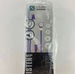 Brand New Purple In Ear Headphones 