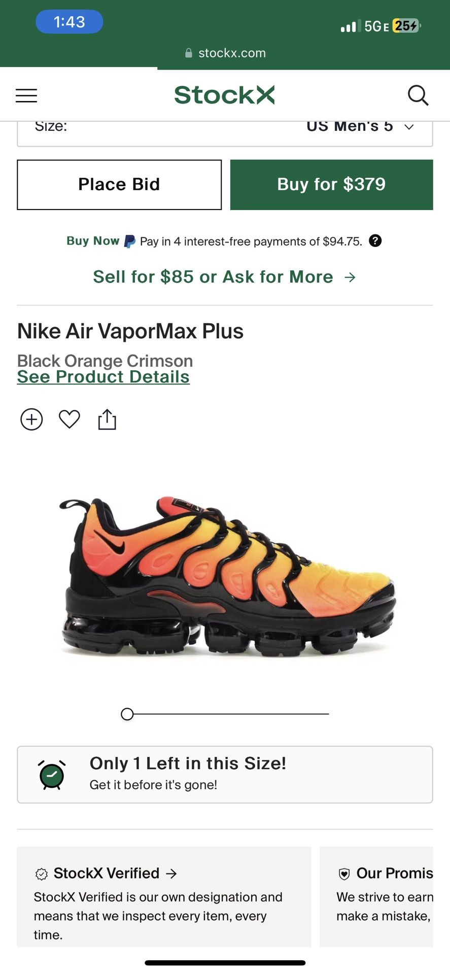 Sunset VAPOR MAX
