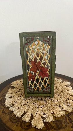 Decorative Stained Glass Candle Lantern