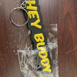 “Hey Buddy” Keychain #rubber #pop #lettering 