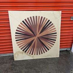 Mid Century Stretched Fabric Starburst Wall Art 