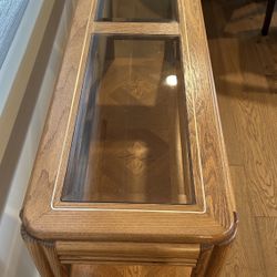 Glass Top Console Table