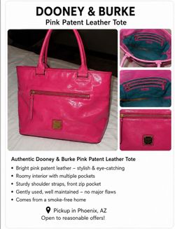 💗 Dooney & Bourke Pink Patent Leather Tote