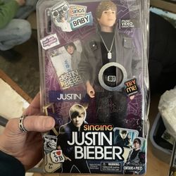 2010 Justin Bieber 12” Singing "Baby" Doll Sealed in Box.