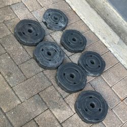 Vinyl Weight Plates (7) For Dumbbells 