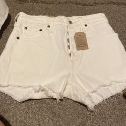 Levi Strauss White 501 Shorts Size 25in