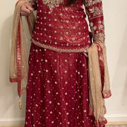 Custom Made Beautiful Brand New wedding party Lehanga 3Pc