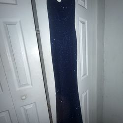 Navy Blue Glittery Dress 