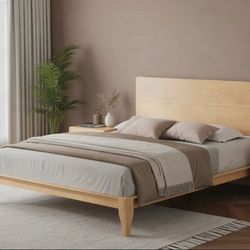 King size wood bed frame