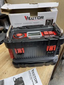 Vector 15A Automatic 12V Battery Charger 50A Engine Start & Alternator Check