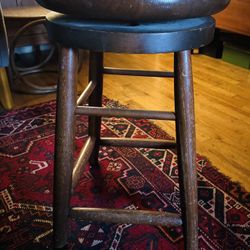 Wood Swivel Stool
