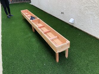 Custom privacy wall patio garden bed flower herb planter box wooden cedar redwood container vegetable urban