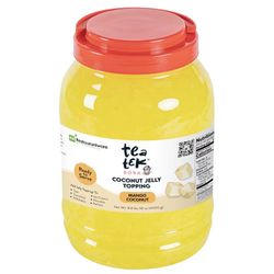  8.8 Pound Coconut Jelly Mango Coconut Boba Jelly Jars - No Cooking Required, For Various Beverages, Edible Topping For Bubble Tea, Smoothies