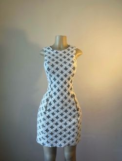 New Anne Klein Navy Blue & White Dress