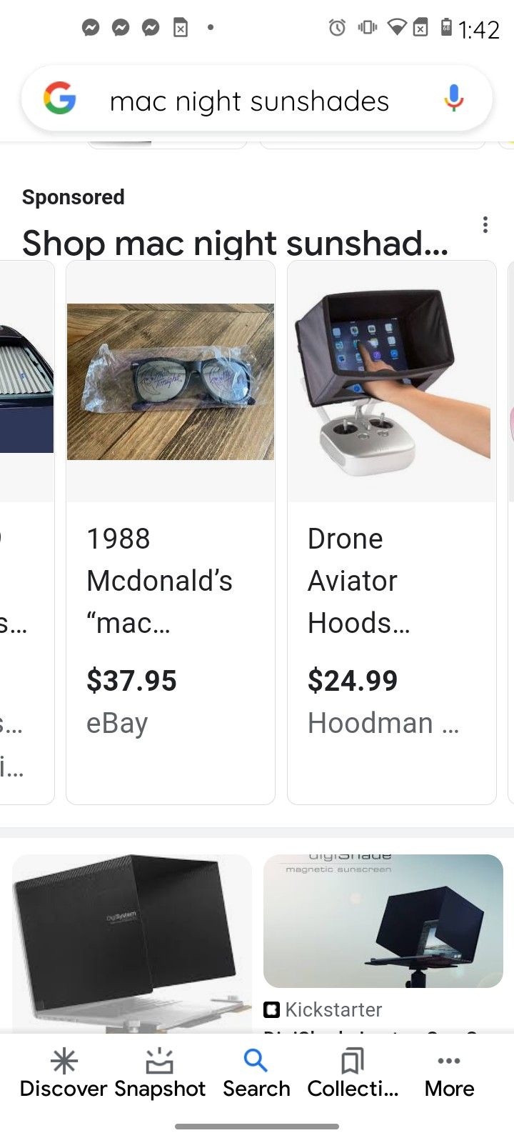 1988 McDonald's Mac Tonight Mirror Lenses