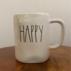 Rae Dunn Happy Mug New