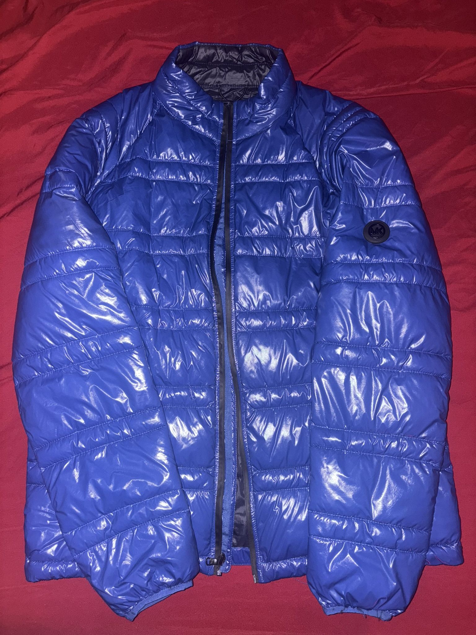 Blue Michael Kors Puffer Jacket 