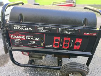 FOR SALE: HEAVY-DUTY “BLACK MAX” 8125W PORTABLE GENERATOR Powered by HONDA – $450 FIRM