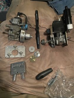 To RC airplane engines completely put together and assessor
