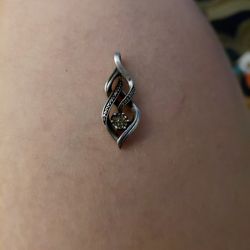 Sterling Silver Diamonds Pendant 