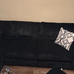 L sectional couch with ottoman